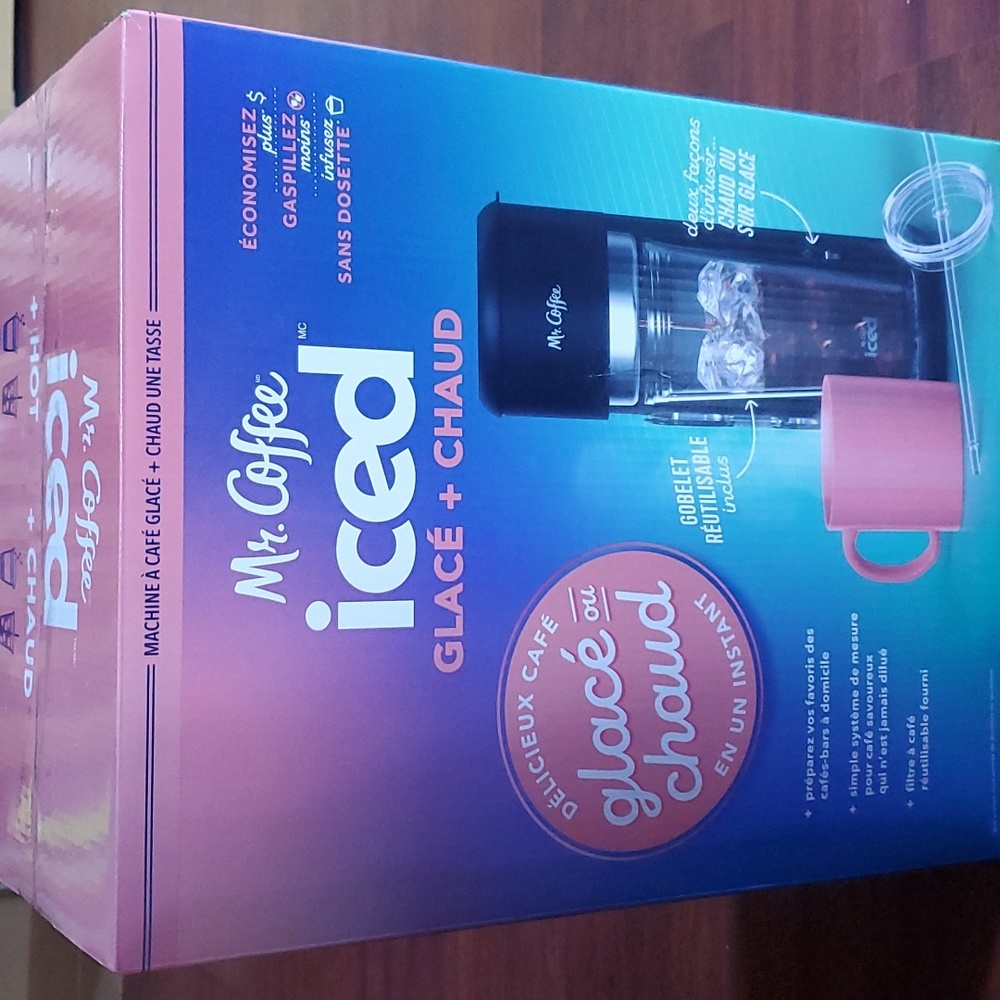 Mr. Coffee Iced and Hot Coffee Maker, Single Serve Coffee Machine with 22-Ounce